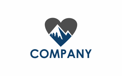 Love Mountain Logo Template