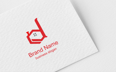 Plantilla de logotipo de diseño de letra D Realesate