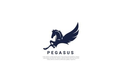 Plantilla de logotipo de Pegasus