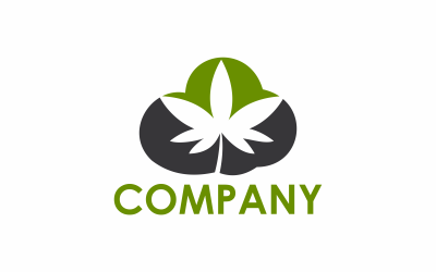Szablon Logo chmury konopi indyjskich