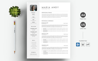 Maria Andy - Modèle de CV CV