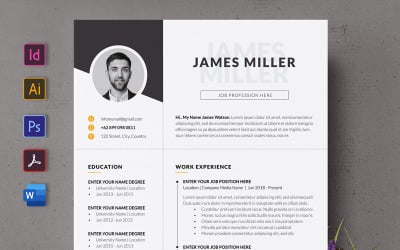 Modello di curriculum CV creativo