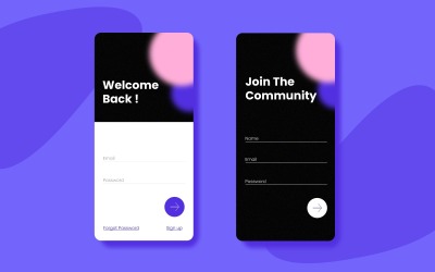 Schermate di accesso e registrazione Flat Design Concept - immagine vettoriale