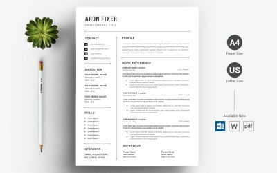 Aron Fixer - Plantilla de currículum vitae