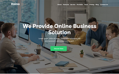 Responsive Raino - Digital Agency Açılış Sayfası #124520