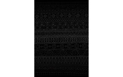 African Pattern Minimal Black - Illustration