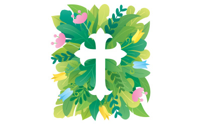 Abstract Christian Cross - Illustration