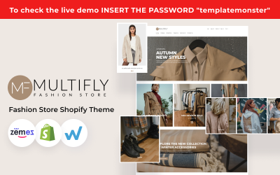 Multifly - Modern Fashion Store-sjabloon Shopify-thema