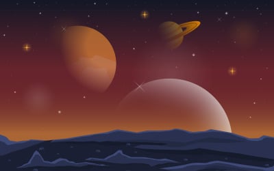 Planet Sky Fiction - Illustrazione