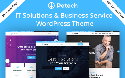 Reszponzív Petech - IT Solution & Business Service WordPress Theme WordPress sablon 124753