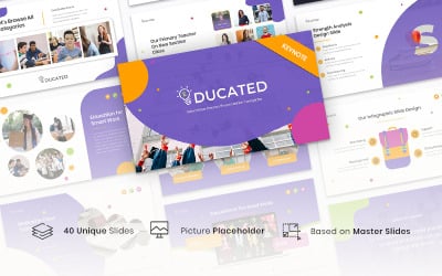 Wykształceni — kurs edukacyjny — szablon Keynote