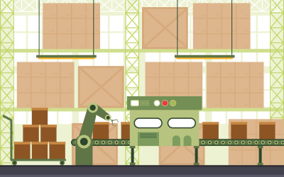 Automatisk produktionsindustri - Illustration