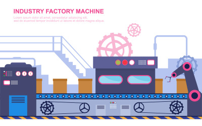 Fabriksproduktion Robotic - Illustration