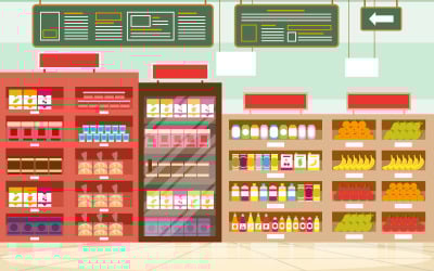 Interior Grocery Retail - Illustration