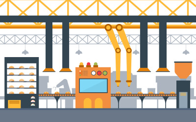 Produktion Robotic Assembly - Illustration