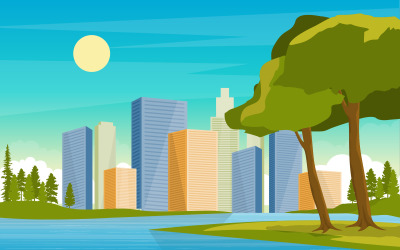 River Modern Park - Illustration