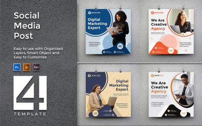 Digital Business Marketing - Trendy Post Promotion Social Media Template