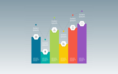 Elementi di infografica finanziaria diagramma grafico