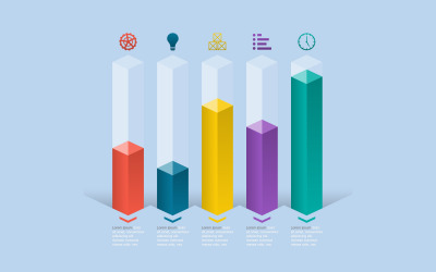 Elementos de infográfico de dados estatísticos analíticos