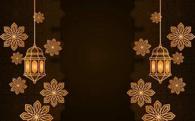 Decorative Islamic Lantern Background