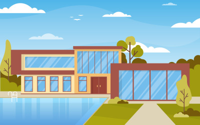 Multipurpose Building Exterior - Illustration