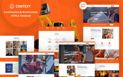 "Context - Construction and Architecture HTML5" Responsive Website template №125226