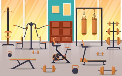 Gym Center Interior - Illustration