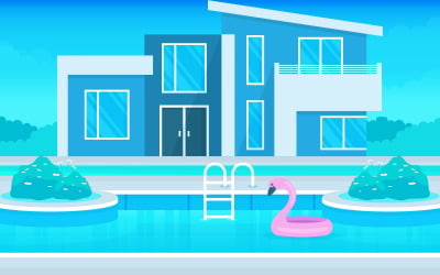 Modern gebouwconcept - illustratie