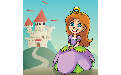 Petite princesse fond 2 - Illustration