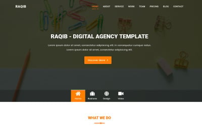Raqib - Modèle de page de destination pour les agences d&amp;#39;affaires et de conseil