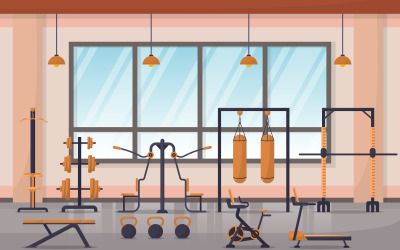 Sport-Fitnesscenter - Illustration