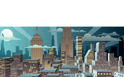 Cityscape Night - Illustration