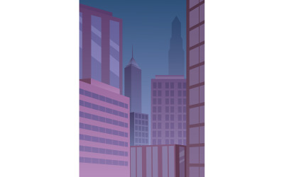 Cityscape Purple - Ilustración