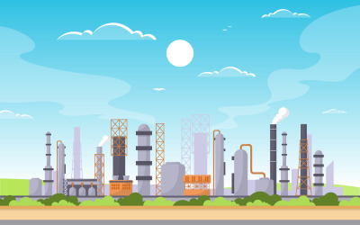Conceito de construção de fábrica - ilustração