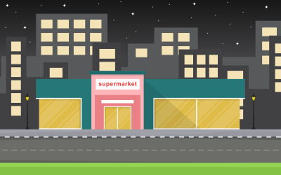 Store élelmiszerbolt - illusztráció