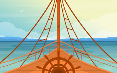 Cruise Ship Wheel - Illustration