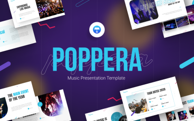 Hudební prezentace Poppera - šablona Keynote