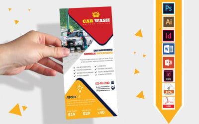 Raf Kartı | Car Wash DL Flyer Vol-10 - Kurumsal Kimlik Şablonu