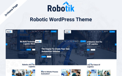 "Robotik - Robotic Automation WordPress Theme" BootstrapWordPress模板 #125685