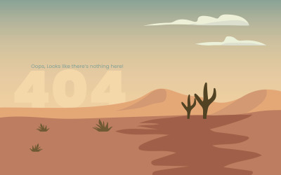 404 Desert Page - Ilustración