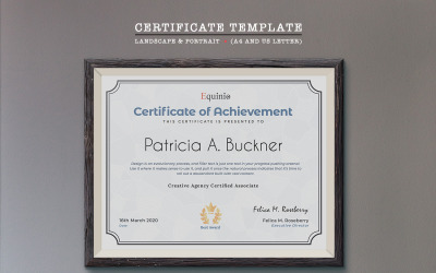 Modèle de certificat polyvalent