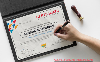Plantilla de certificado completo del curso