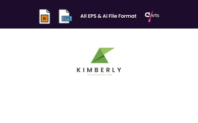 K brevmärke logotyp mall