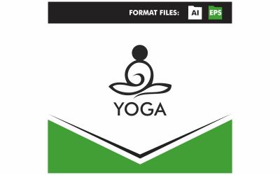 Modèle de logo de yoga