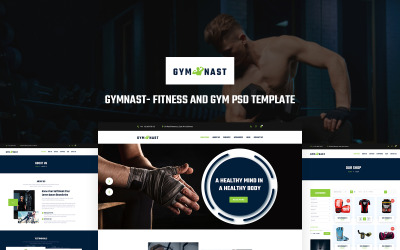 GYMNAST - Fitness and Gym PSD Template PSD sablon 126231