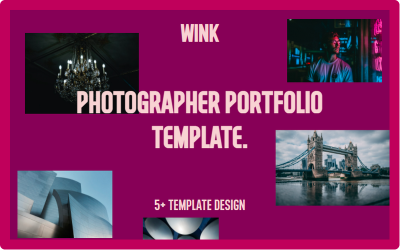 Responsywny szablon strony www WINK - Photographer Portfolio Multipurpose Website Template #126241