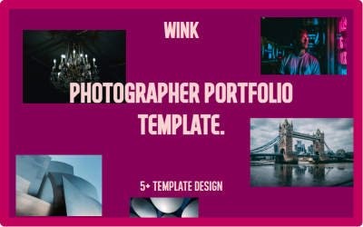 WINK - Fotoğrafçı Portföyü Çok Amaçlı Web Sitesi Şablonu