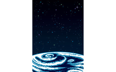 Earth Space Background - Illustration