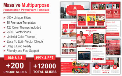 Massive Modern - Mehrzweckpräsentation PowerPoint-Vorlage
