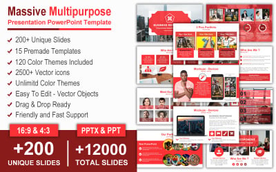 Massive Modern - Multipurpose Presentation PowerPoint template